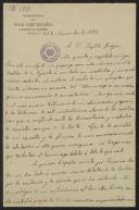 Carta de Alejandro Guichot a Teófilo Braga