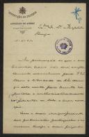 Carta da Repartição de Fazenda do Conselho do Ambriz a Teófilo Braga