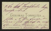 Cartão de visita de Guiomar Torrezão a Teófilo Braga