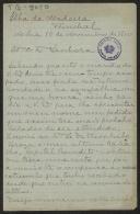 Carta de Virgínia de Castro e Almeida a Maria do Carmo Xavier de Barros Leite