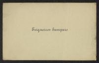 Cartão de visita de Trigueiros Sampaio a Teófilo Braga