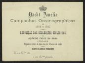 Bilhete de Admissão de Dacht Amelia, Campanhas Oceanográficas, a Teófilo Braga