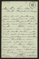 Carta do Conde de Paço Vieira a Teófilo Braga