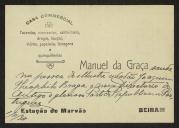 Carta de Manuel da Graça a Teófilo Braga