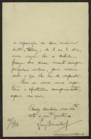Carta de Levy Bensabat, do Gabinete do Ministro da Marinha, a Teófilo Braga