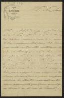 Carta de Amélia de Morais Sarmento, da redacção da "Actualidade", a Teófilo Braga
