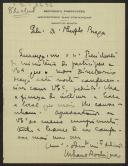 Carta de Urbano Rodrigues, do Gabinete do Ministro das Finanças, a Teófilo Braga