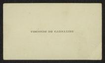 Cartão de visita de Visconde de Carnaxide a Teófilo Braga