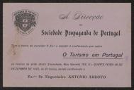 Convite da Direcção da Sociedade Propaganda de Portugal a Teófilo Braga