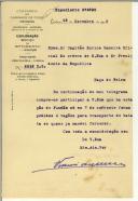 Ofício do diretor-geral da Companhia dos Caminhos de Ferro Portugueses para Eurico Cameira 