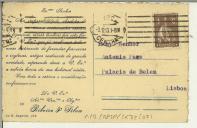 Cartão postal enviado por Ribeiro & Silva para António Bessa Pais