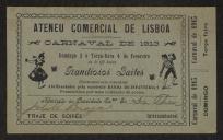 Cartão de admissão do Ateneu Comercial de Lisboa