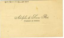 Cartão de visita de Adolfo de Sousa Reis