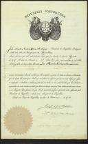 Carta patente passada a José Mendes Cabeçadas Júnior