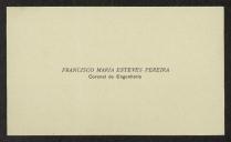 Cartão de visita de Francisco Maria Esteves Pereira a Teófilo Braga