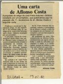 Uma carta de Afonso Costa