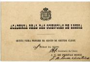 Cartão da Academia Real das Ciências de Lisboa a Teófilo Braga