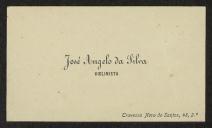 Cartão de visita de José Ângelo da Silva a Teófilo Braga