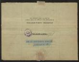Telegrama de Maria Aguiar et al., da Câmara Municipal de Valongo, a Teófilo Braga