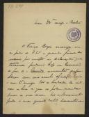 Carta de J. Gregório Fernandes a Teófilo Braga