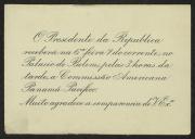Convite do Presidente da República a Teófilo Braga