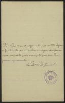 Carta da Condessa do Juncal a Teófilo Braga