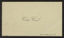 Cartão de visita de Victor Verol a Teófilo Braga