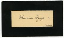 Cartão de visita de Maria Feijo
