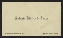 Cartão de visita de António Ribeiro Sousa a Teófilo Braga