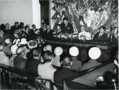 Fotografia de Américo Tomás em Ovar, presidindo à sessão solene inaugural do Palácio da Justiça