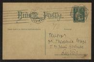 Bilhete-postal de Afonso Lopes Vieira a Teófilo Braga