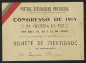Bilhete de Identidade do congressista Teófilo Braga