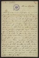 Carta de Florido Teles de Menezes e Vasconcelos para Teófilo Braga
