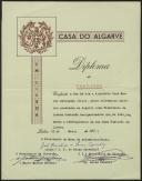 Casa do Algarve - Diploma de gratidão