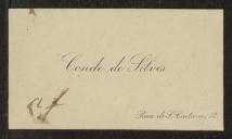 Cartão de visita do Conde de Silves a Teófilo Braga