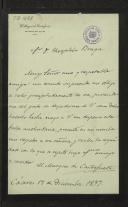 Carta de Marquês de Castrofuerte a Teófilo Braga