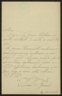 Carta da Condessa do Juncal a Teófilo Braga