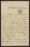 Carta de Afonso Nunes Branco a Teófilo Braga
