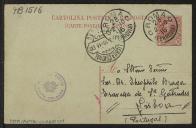 Bilhete-postal de F. M. Gelormini a Teófilo Braga