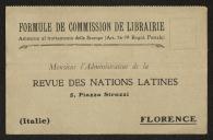 Bilhete-postal da Revue des Nations Latines a Teófilo Braga