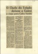 O Chefe do Estado deixou a Guiné e viaja para Cabo Verde