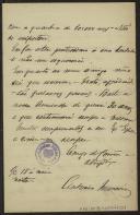Carta de António Moreira a Teófilo Braga