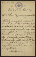 Carta de A. C. a Teófilo Braga