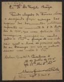 Carta de Mário Guimarães Pala a Teófilo Braga