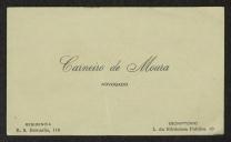 Cartão de visita de Carneiro de Moura a Teófilo Braga