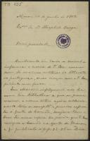 Carta de J. Pereira Marques a Teófilo Braga