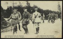 Bilhete-postal ilustrado com a fotografia de Norton de Matos, em França, por ocasião da visita às forças militares do Corpo Expedicionário Português (CEP)