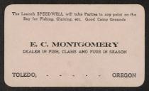 Cartão de visita de E. C. Montgomery a Teófilo Braga