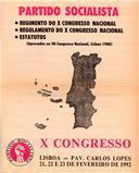 Regimento, regulamento do X Congresso Nacional e estatutos aprovados no VII Congresso Nacional