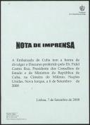 Nota de imprensa da Embaixada de Cuba 